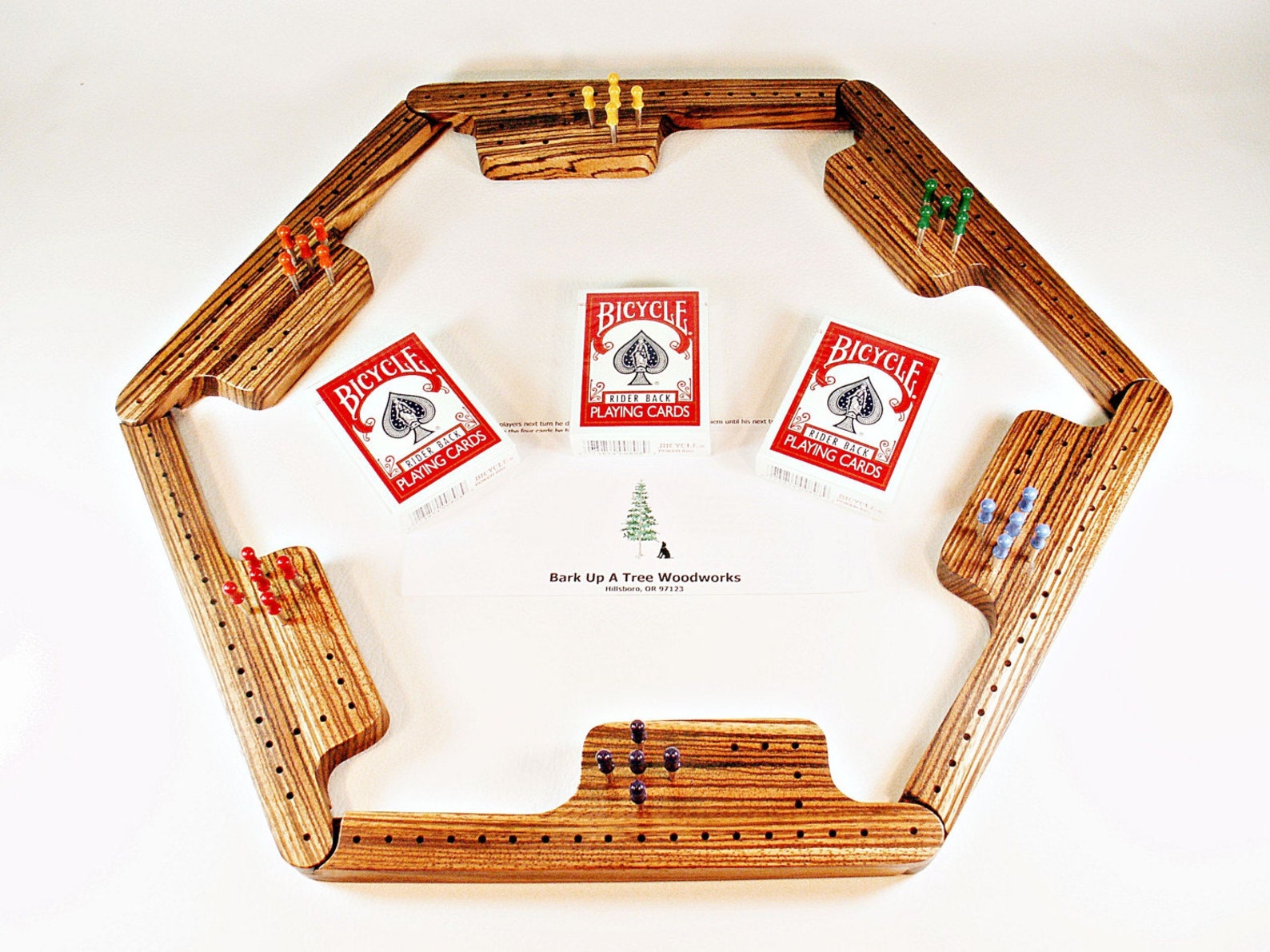 Pegs and Jokers Game Set Zebrawood Etsy