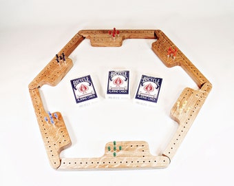 Pegs and Jokers Game Set - Q/S White Oak | Free Shipping | Housewarming Gift | Wedding Gift | Marbles and Jokers | Jokers and Pegs