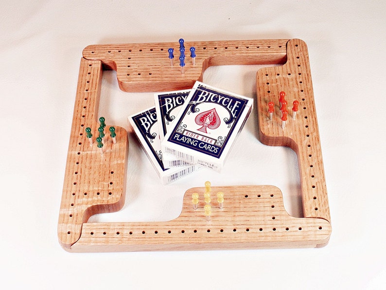 Pegs and Jokers Game Set QuarterSawn Red Oak Free Etsy