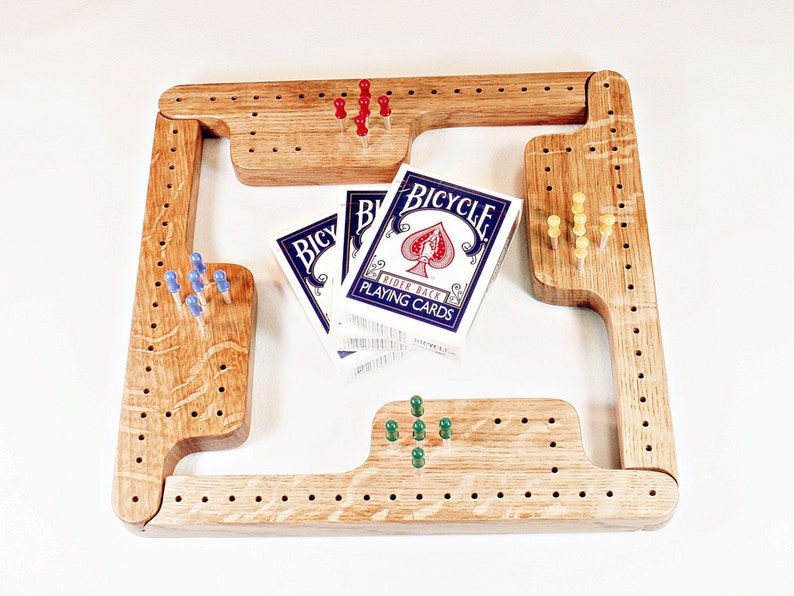 Pegs and Jokers Game Set Q/S White Oak Free Shipping Etsy