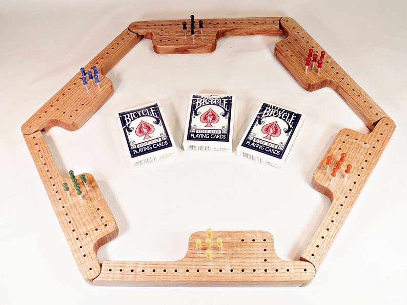 Pegs and Jokers Game Set QuarterSawn Red Oak Free Etsy