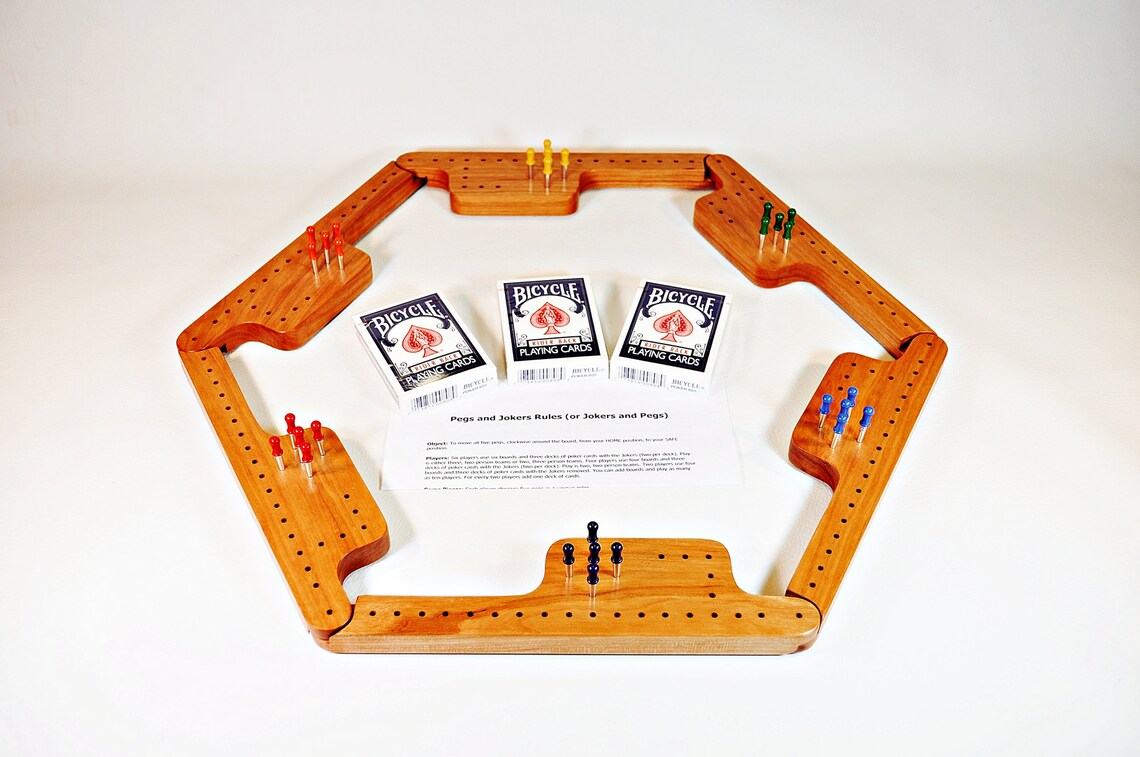 Pegs and Jokers Game Set Black Cherry Free Shipping Etsy