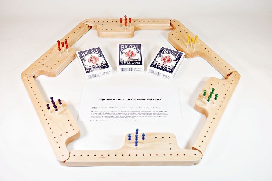 Pegs and Jokers Game Set Hard Maple Etsy Canada