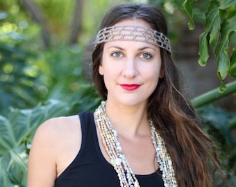Hippie diadema - Boho estilo mujeres bandas - accesorios de moda Bohemia - verano del pelo - estilo Festival bandas brillantes