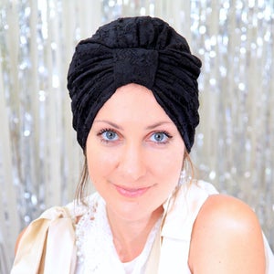 Lace Turban - Black, White, or Ivory - Bohemian Fashion Hair Wrap
