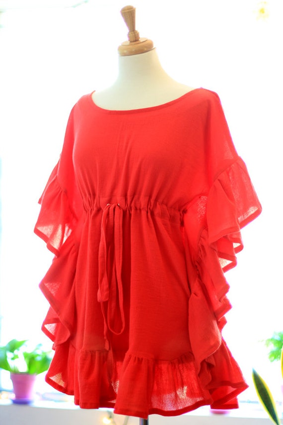 ruffle beach cover up