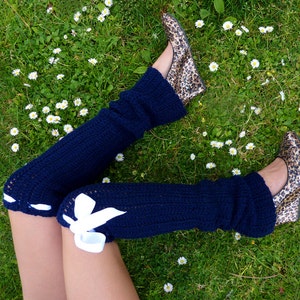 Navy Blue Legwarmers - Etsy