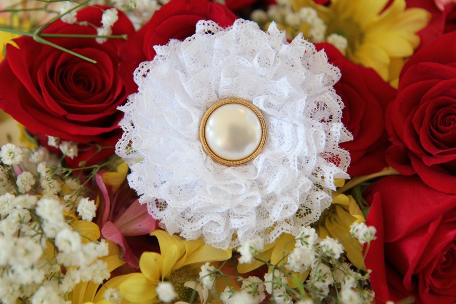 White Lace Flower Hair Clip by Mademoiselle Mermaid Etsy