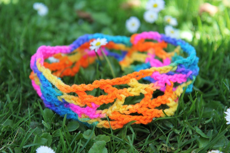 Rainbow Hippie Headband Boho Style Women's Hair Bands Etsy