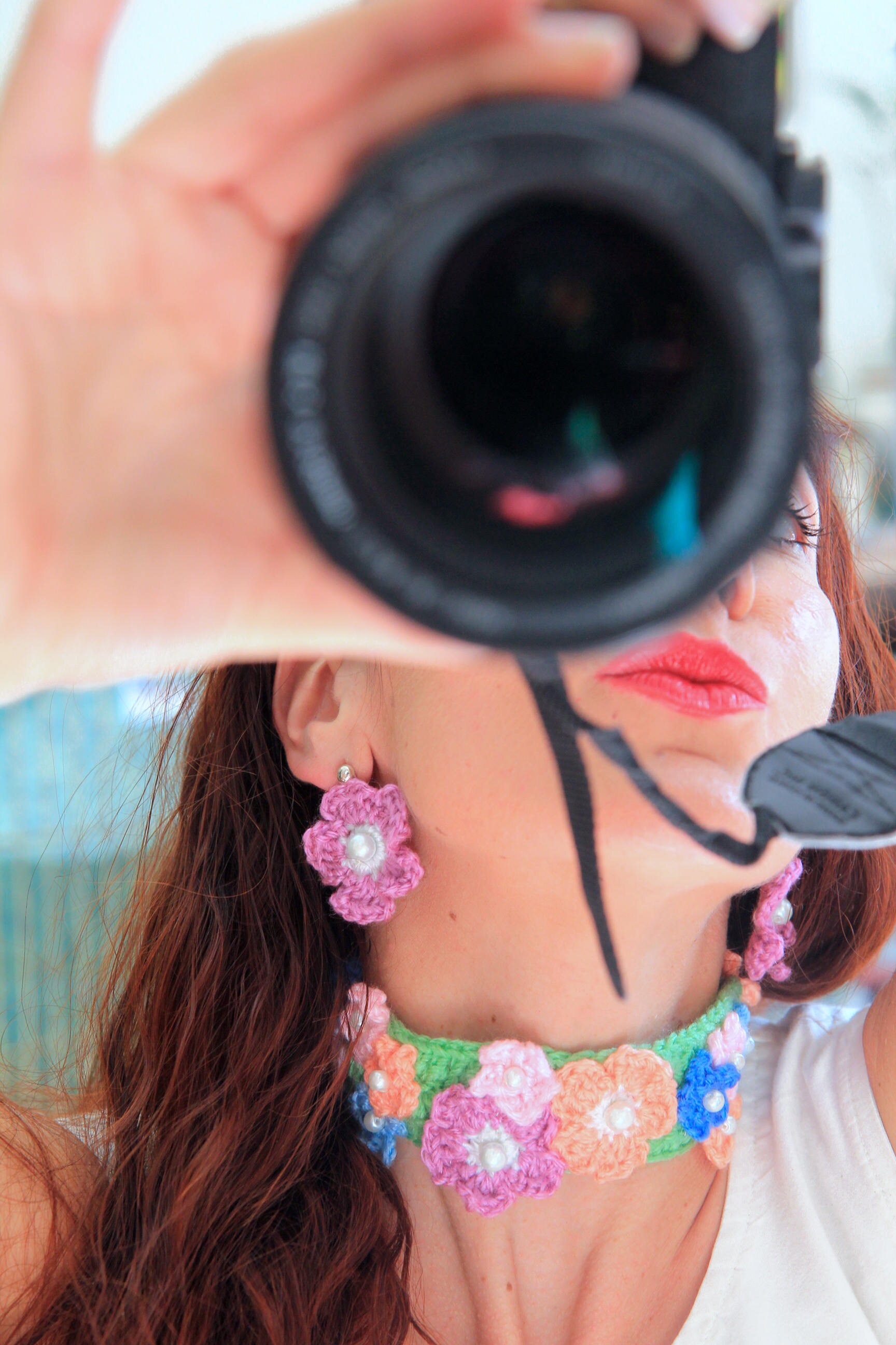 【Anyone more】[Flower Choker SET] Bohemian Layered Knit OP Amazon.com: Boho Choker Necklace for Women Layered Bohemian