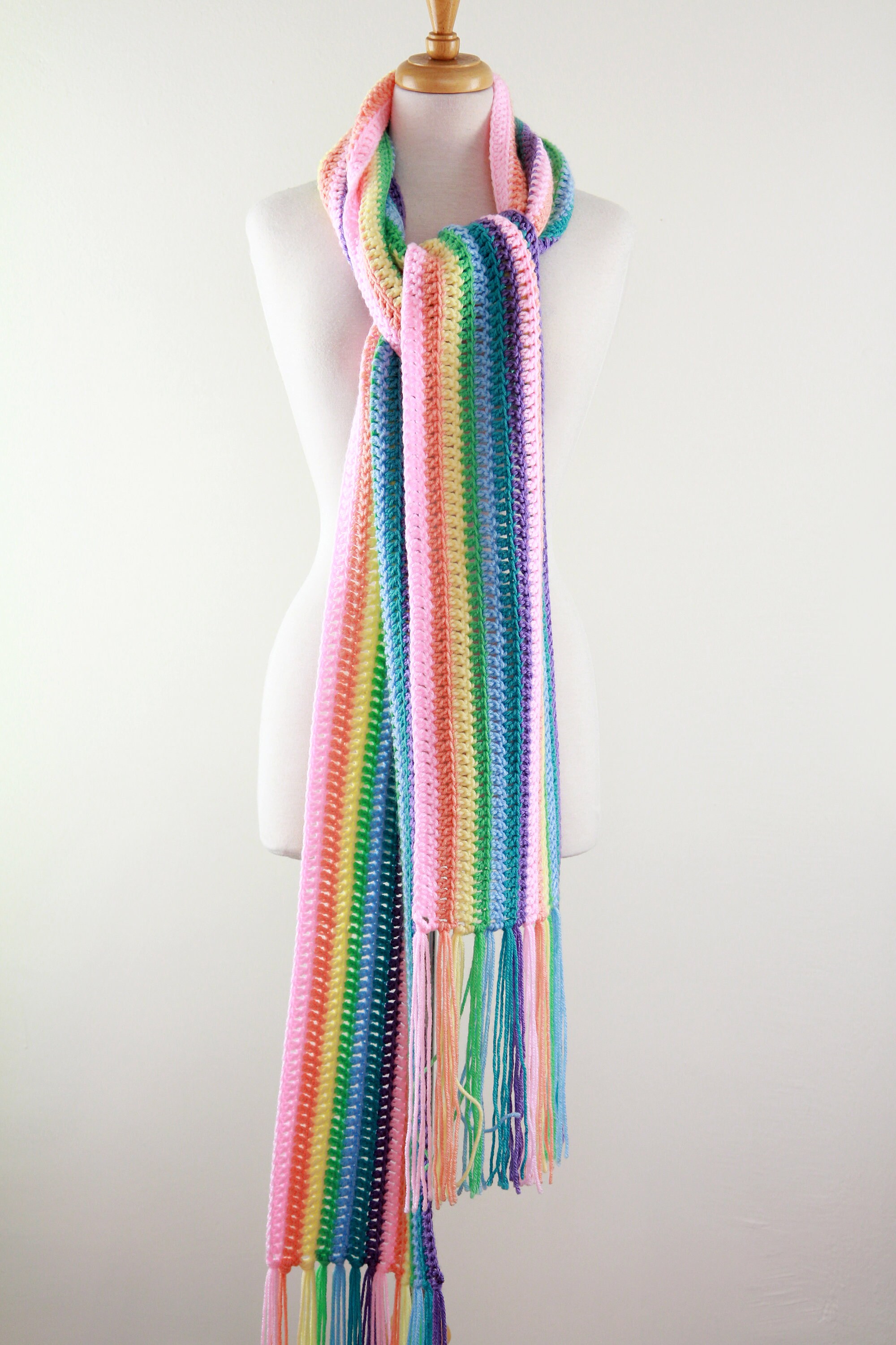 Rainbow Scarf - Chunky Scarf - Long Oversized Blanket Scarf in Colorful ...