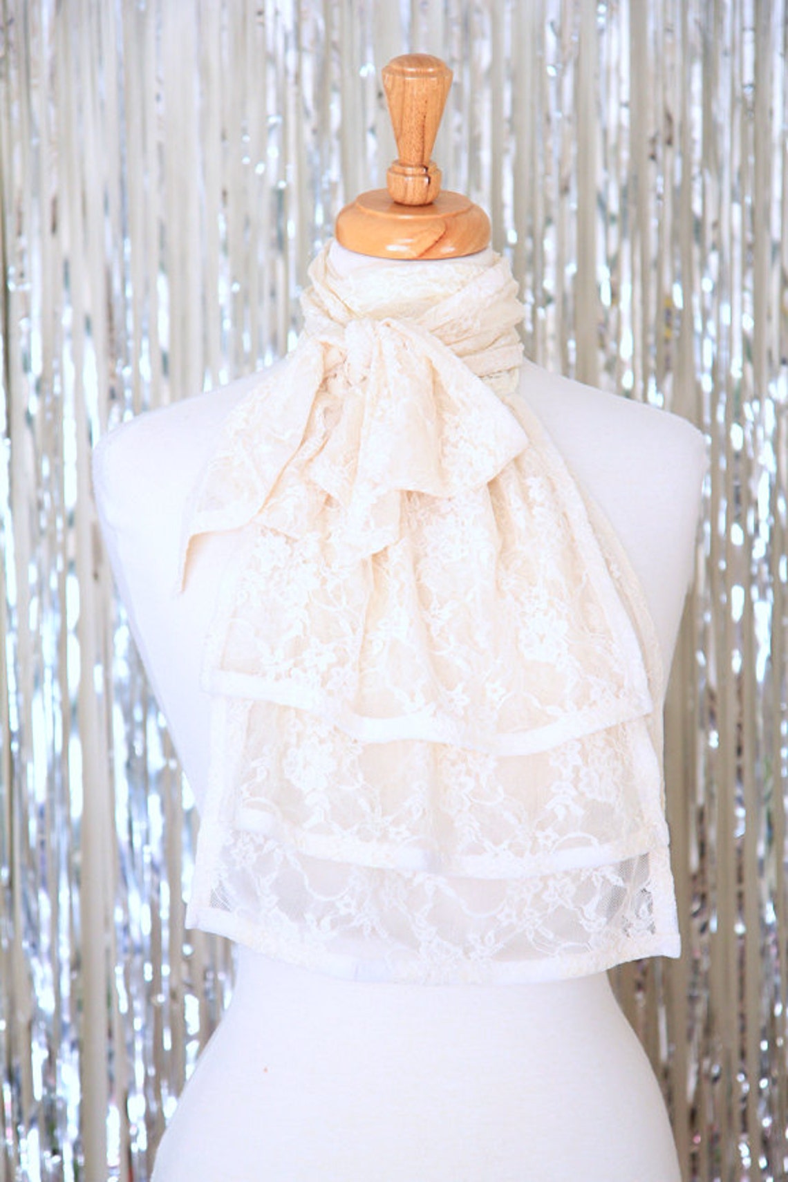 Jabot in Ivory Lace Fashion Collar With Ruffles Ruffled or Etsy