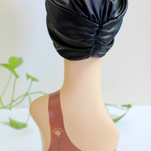 Faux Leather Turban in Black or White by Mademoiselle Mermaid image 5