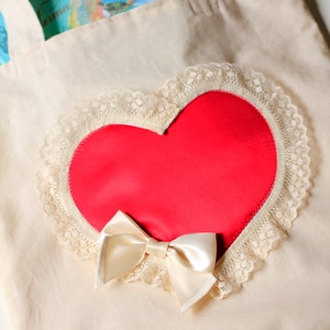 Tote Bag Alice in Wonderland Red Heart Cotton image 2