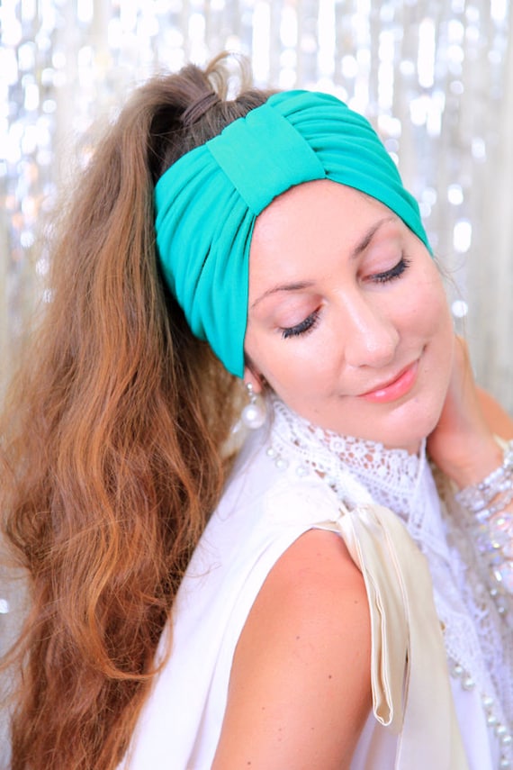 Women’s headband lot Turban Headband - Turquoise Blue Women main image 3