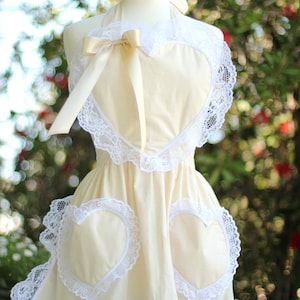 Heart Apron with Lace by Mademoiselle Mermaid