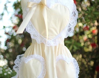 スカート pheeny Cotton Lace Stitch Apron pheeny Cotton Lace Stitch