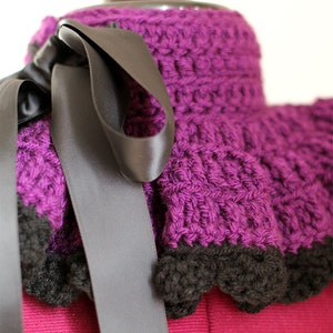 Neck Warmer Victorian Style Fashion Collar in Plum and Black Lots of Colors image 3