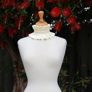 Victorian Collar in Ivory Satin Charmeuse Balletcore Choker Cottagecore Fashion Accessories Lots of Colors image 7