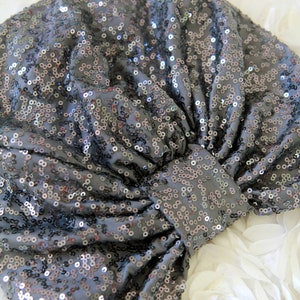 Copper and Black Sequin Turban by Mademoiselle Mermaid image 10