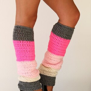 Color Block Leg Warmers Pattern Crochet Pattern Easy image 5