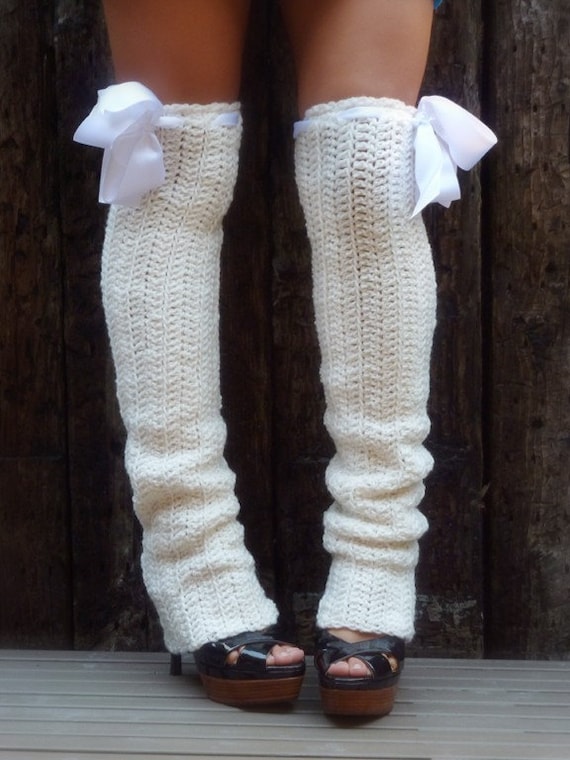 Thigh High Leg Warmers Soft White Long Leg Warmers Over the Knee Leg Warmers  Winter Leggings -  Singapore