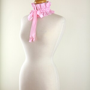 Cottagecore Pink and White Polka Dot Collar Victorian or Edwardian Style Choker or Neck Ruff image 5