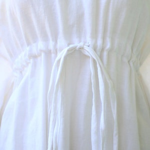 Linen Maxi Dress Caftan in White, Ivory, or Black Long Kaftan image 10