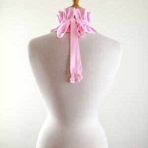 Cottagecore Pink and White Polka Dot Collar Victorian or Edwardian Style Choker or Neck Ruff image 10