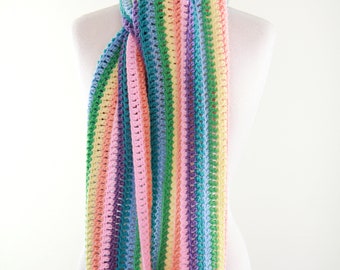 Freak Scene Foulard de coton fine et tissée dense - Rainbow Spiral - à