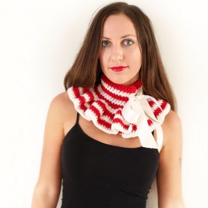 Candy Cane Striped Neck Warmer by Mademoiselle Mermaid image 3