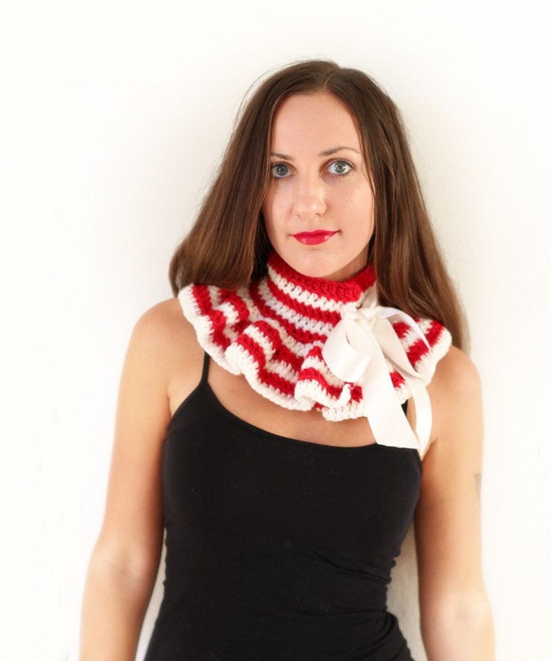 Candy Cane Striped Neck Warmer by Mademoiselle Mermaid image 3