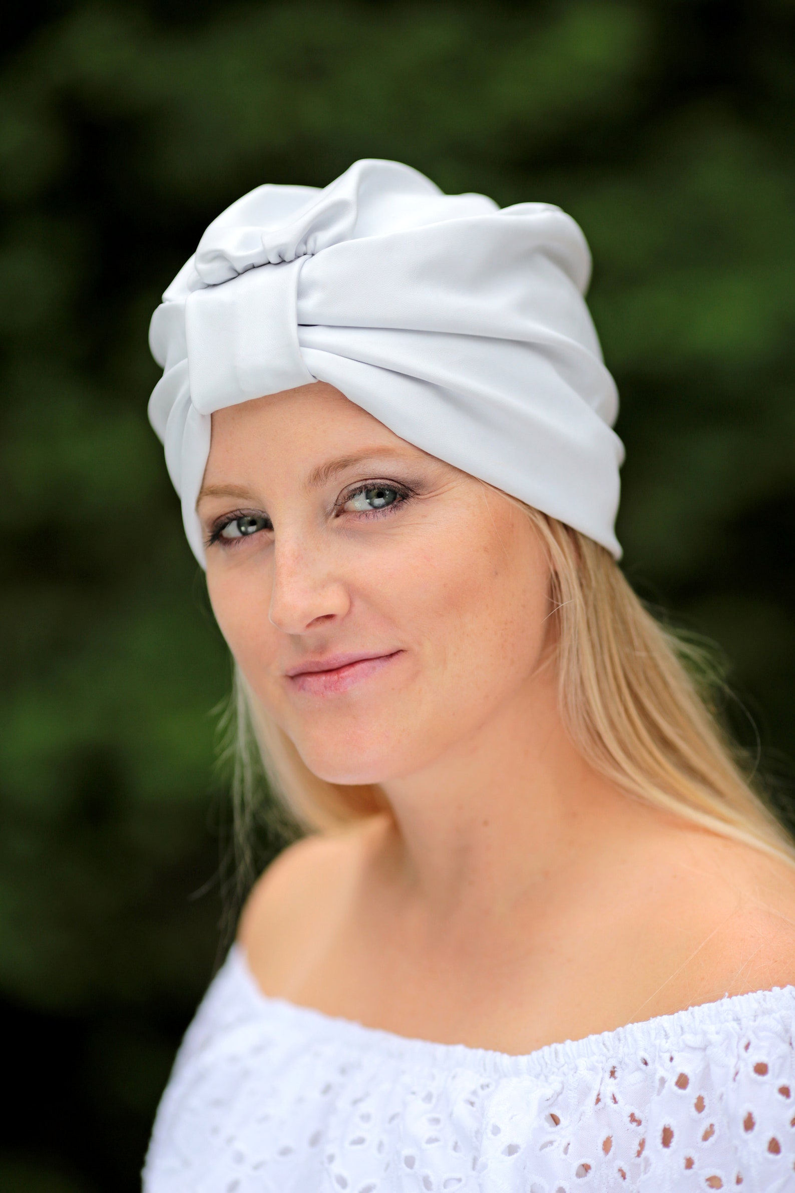 Turban Hat in White Faux Leather Women's Fashion Turbans - Etsy