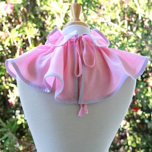 Clown Collar in Pink and Lavender Cotton Gauze