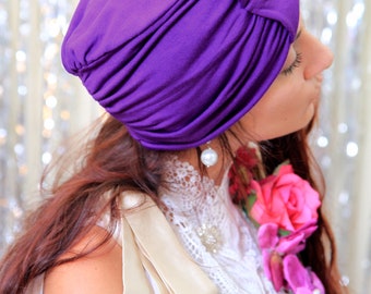 Purple Headwrap Turban with Decorative Bow

GEL5 0526 Turban With Bow - Womens Purple Turban Headwrap - Fashion  main image 4