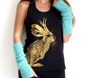 Crochet Arm Warmers in Aqua by Mademoiselle Mermaid