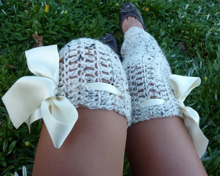 Calentadores de la pierna con flecos y botones Crochet moda polainas por  Mademoiselle sirena -  España
