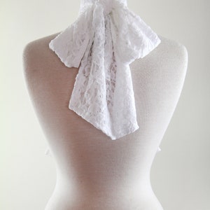 Jabot Collar in White, Ivory, or Black Lace Edwardian, Victorian, or Baroque Style Neck Frill Bib Fashion Collars image 10