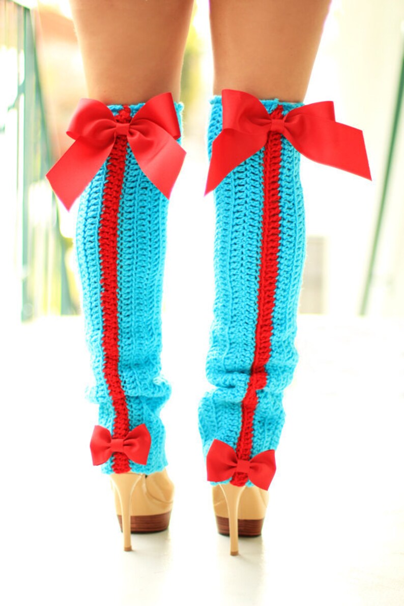 High Fashion Leg Warmers Vixen Leggings with Bows image 3