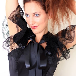 Black Lace kraag - Victoriaanse stijl Fashion Capelet - haak nek Warmer - veel kleuren