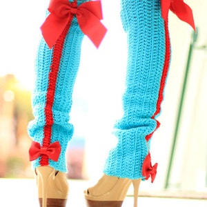 High Fashion Leg Warmers Vixen Leggings with Bows image 1