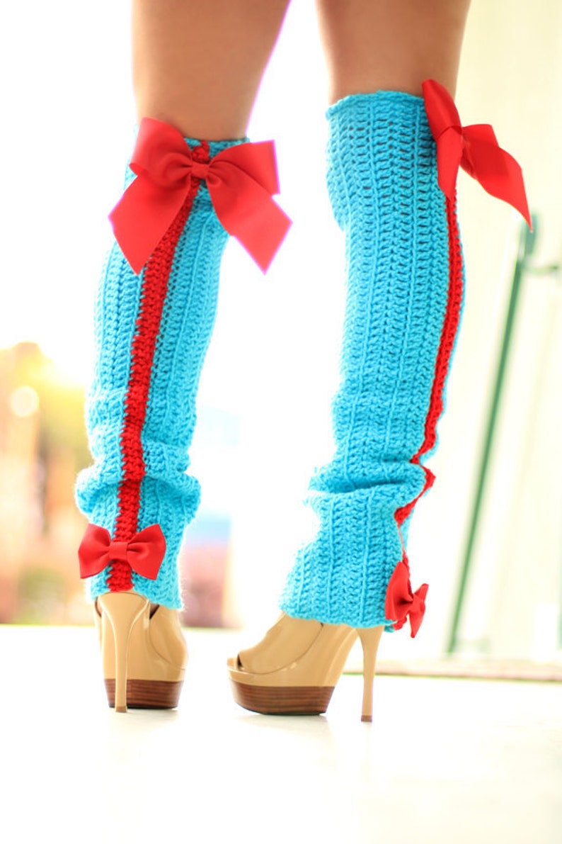 High Fashion Leg Warmers Vixen Leggings with Bows image 1