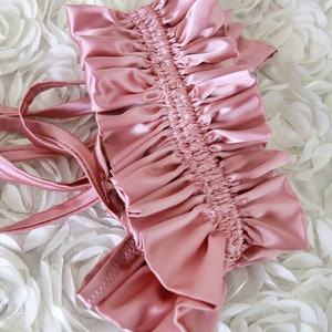 Balletcore Collar in Pink Satin Charmeuse Victorian Collar or Neck Ruff Ballet and Dance Clothing Accessories Lots of Colors image 8