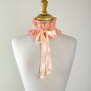 Regency Ruff Peach Victorian Ruffle Collar - Edwardian, Regency or Elizabethan ...