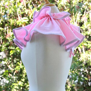 Clown Collar in Pink and Lavender Cotton Gauze