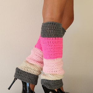 Color Block Leg Warmers Pattern Crochet Pattern Easy image 4