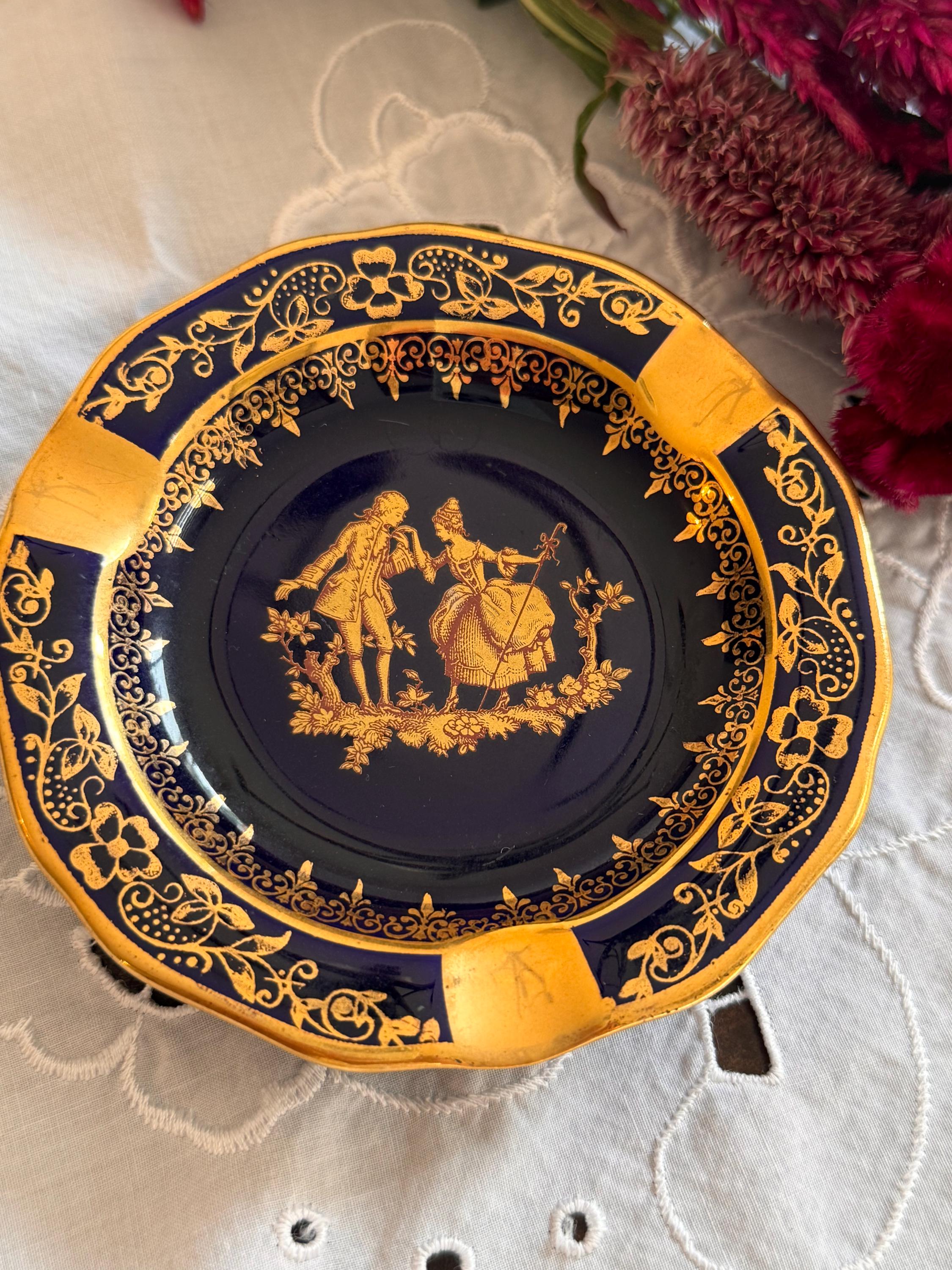 Limoges PARTHENON プレート 皿 ネイビー&ゴールド Limoges Cobalt Set - Etsy