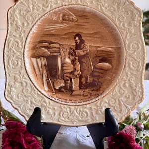 Rare Vintage Bruce Bairnsfather collectable plate| World War 1|Coifture In The Trenches