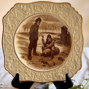 Rare Vintage Bruce Bairnsfather Plate - WWI Collectible-"Give it a good 'ard 'un, Bert”