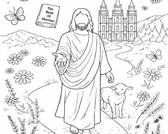 LDS-Jesus-Malvorlage, Jugendthema Mädchenlager (PDF, JPG-Download)